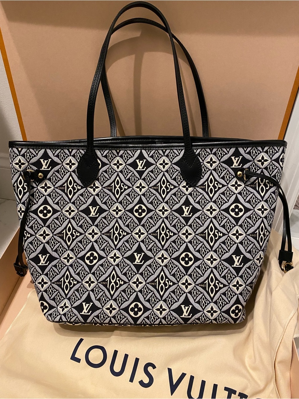 Louis Vuitton Jacquard Since 1854 Neverfull MM Grey
